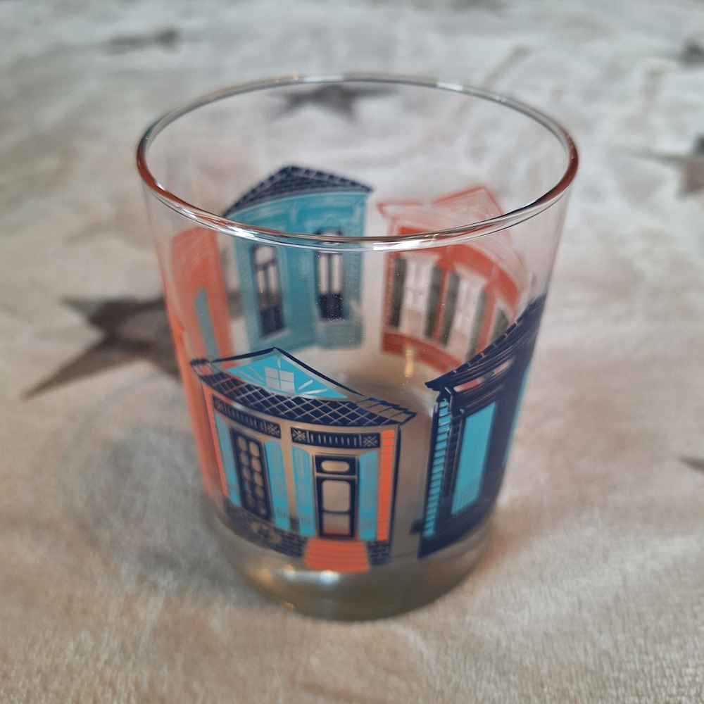 Mignon Faget French Quarter House Rock Glass Single New Orleans Colorful